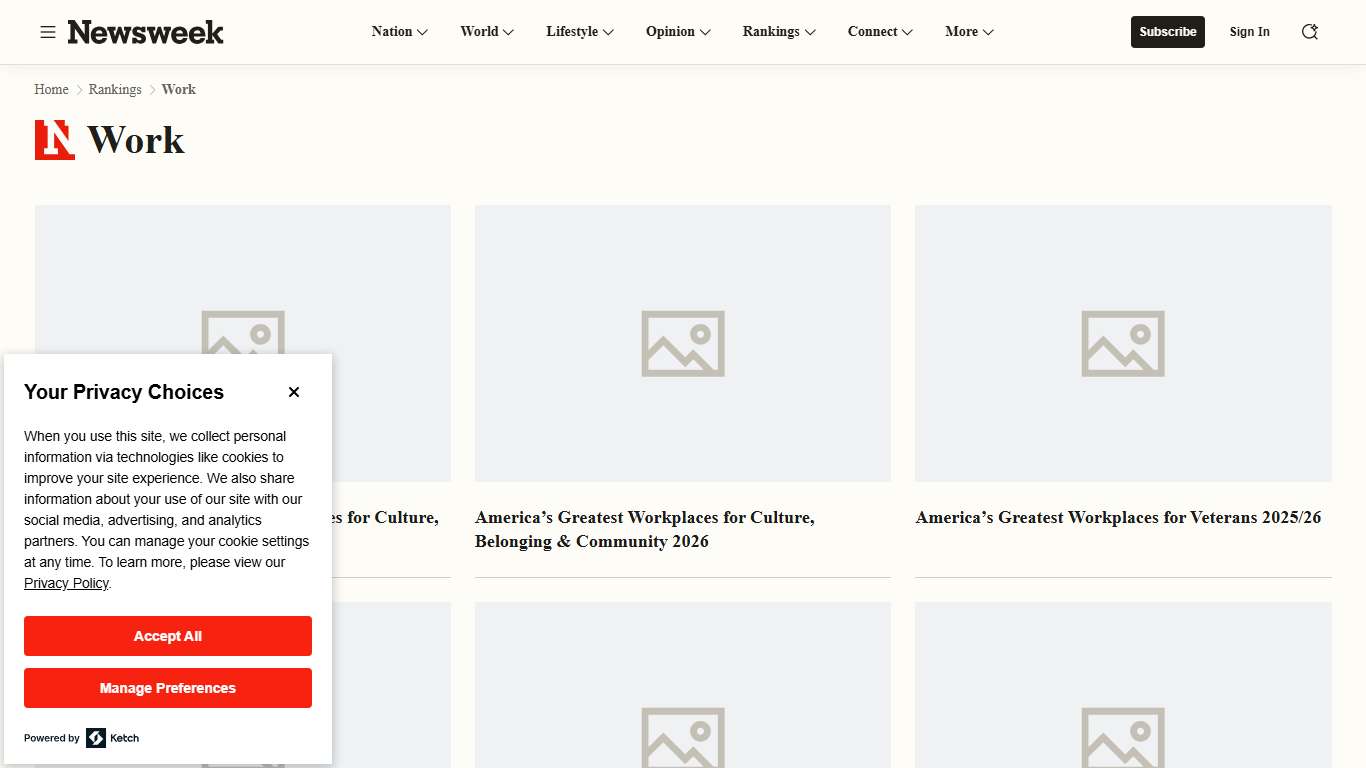 Work - Newsweek Rankings