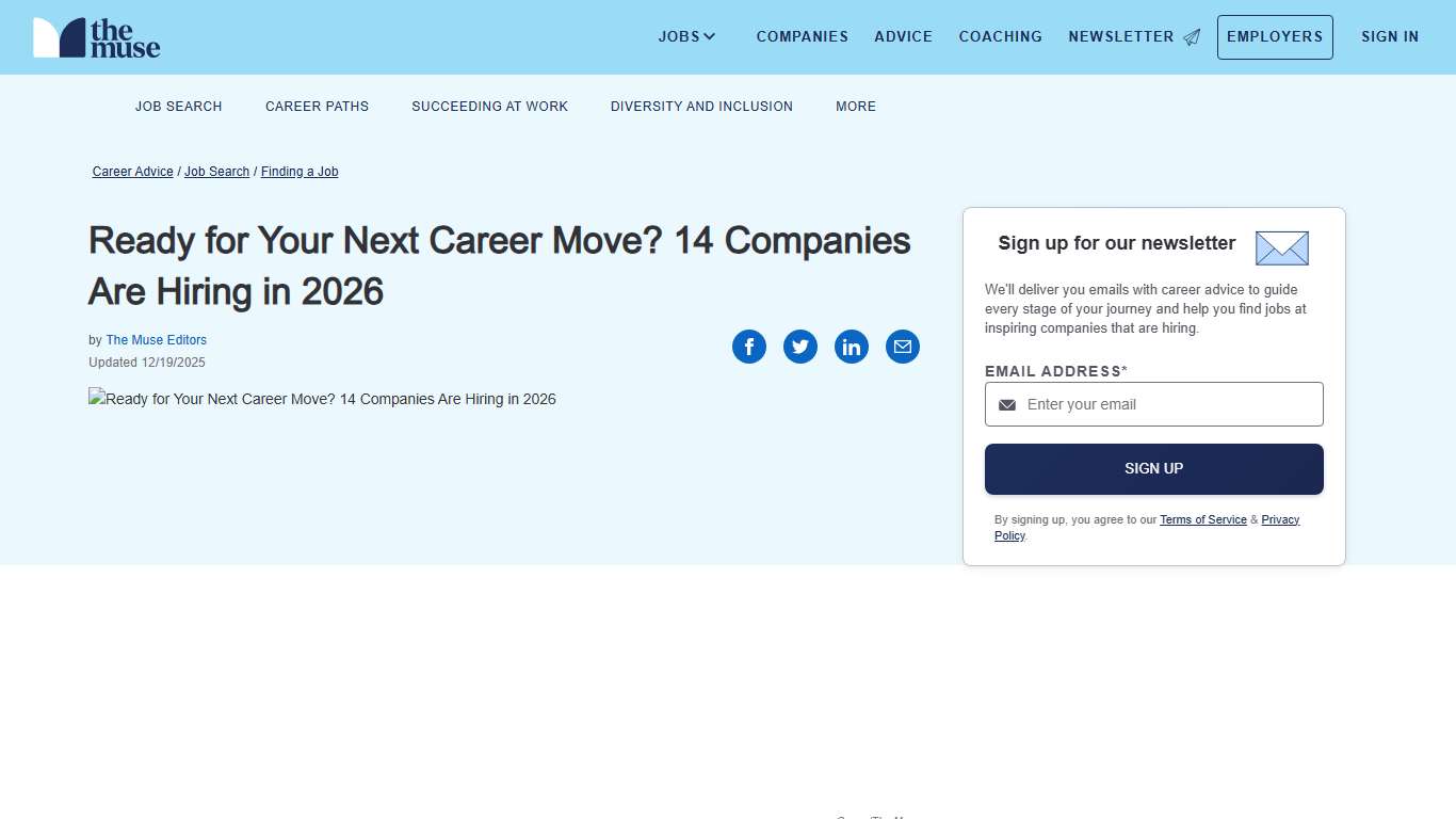 Ready for Your Next Career Move? 14 Companies Are Hiring in 2026 The Muse The Muse