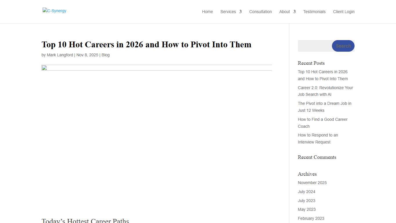 Top 10 Hot Careers in 2026 and How to Pivot Into Them - C-Synergy